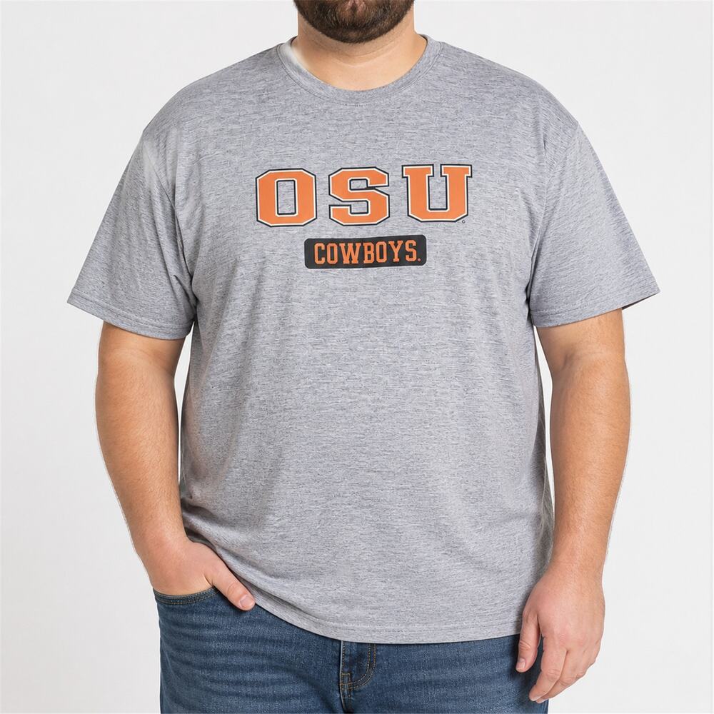 Russell Oklahoma State Cowboys T-Shirt Mens 2XL Gray OSU Short Sleeve Crew Neck